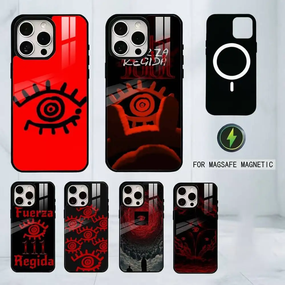 

111xpantia Fuerza Regida Phone Case For iPhone17,16,15,14,13,12,11 Plus,Pro Magnetic For Magsafe Wireless Charging