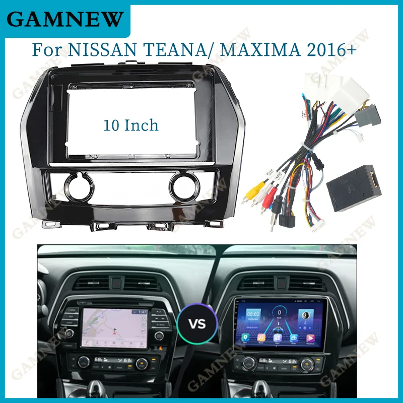 10 Inch Car Frame Adapter Canbus Box Decoder Android Radio Dash Fitting Pane Kit For Nissan Teana Maxima 2016+