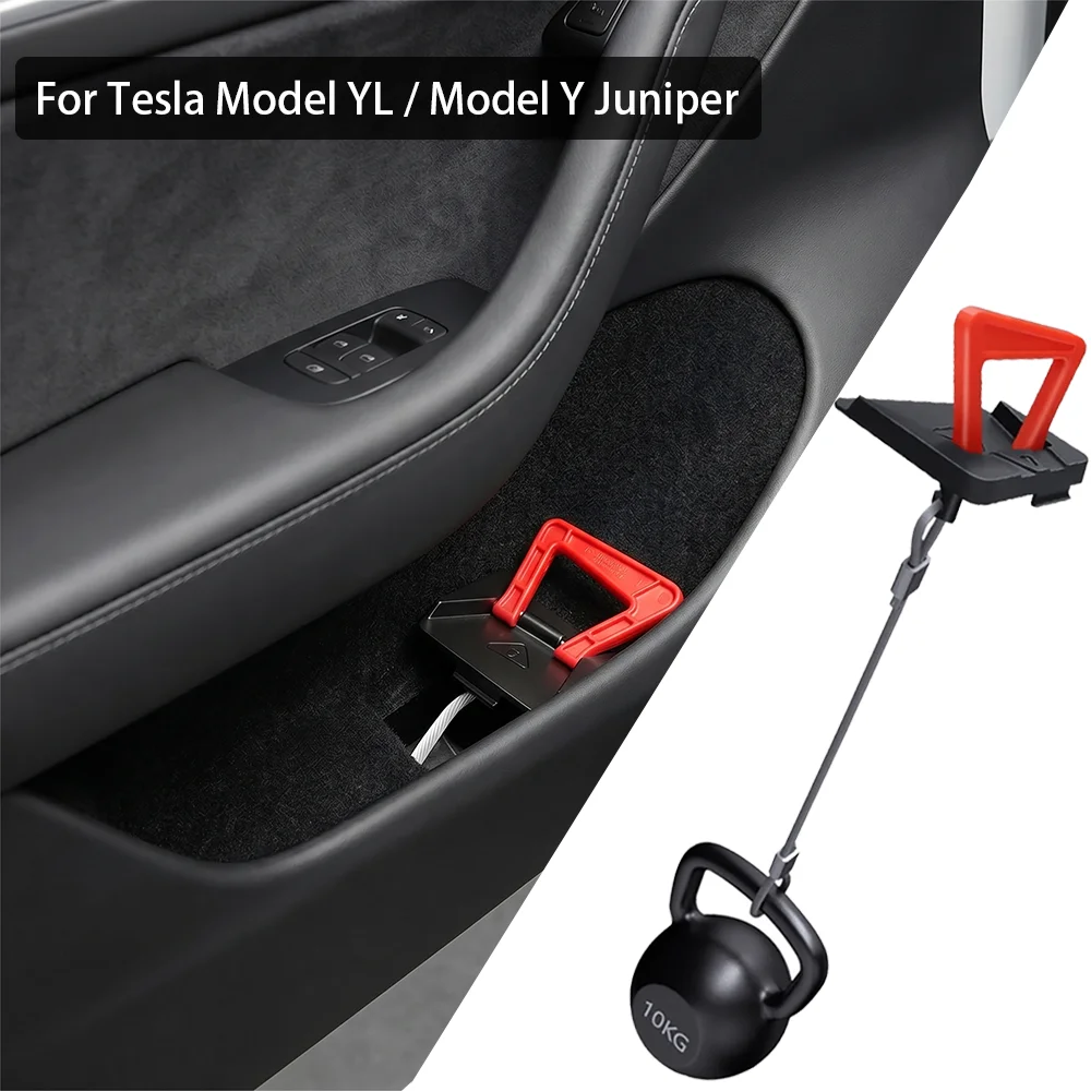 For Tesla Model Y/YL Juniper 2025 2026 Rear Door Emergency Handle Manual Door Release Emergency Safety Pull Rope Car Accessories