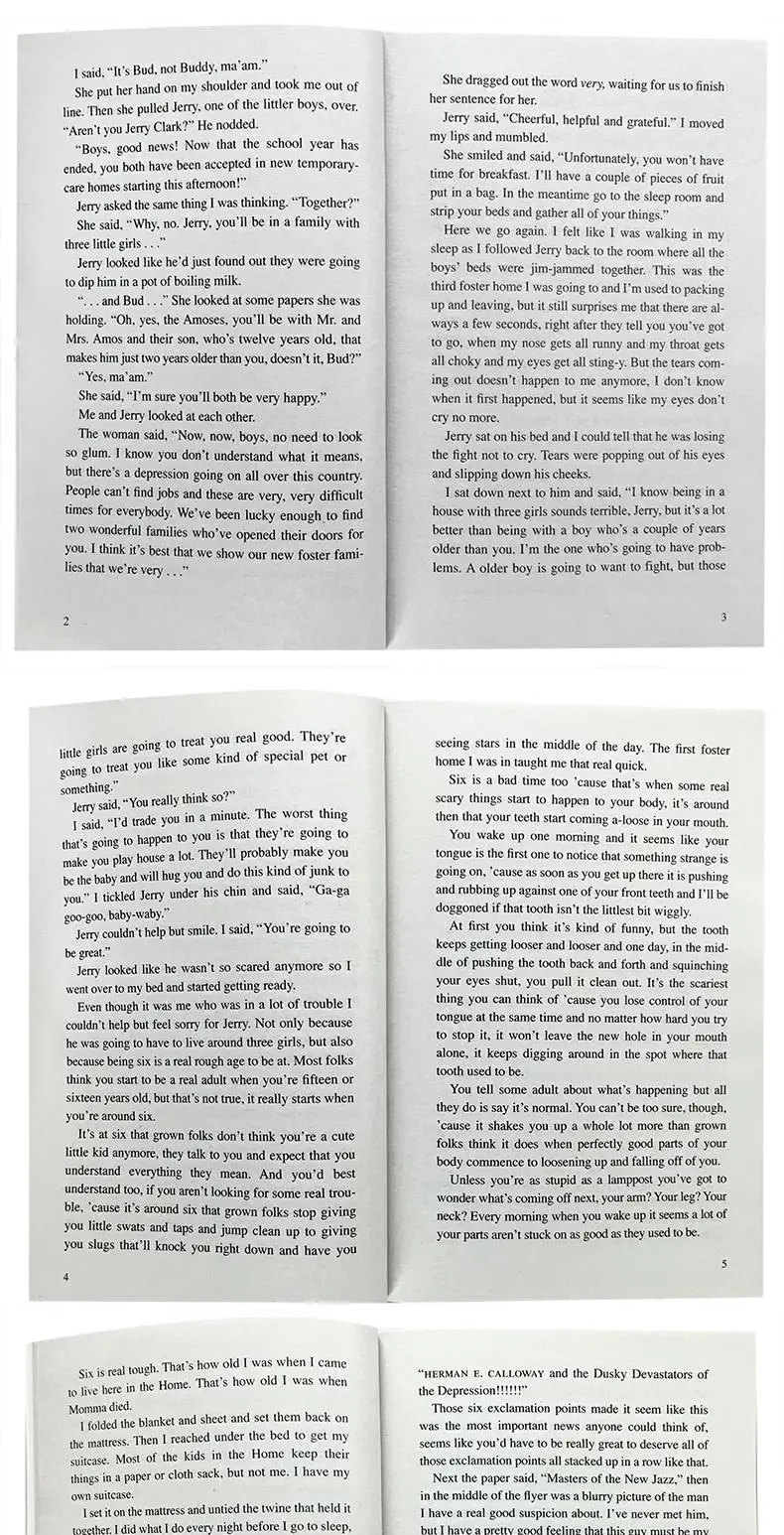 Bud Not Buddy, Children's books aged 9 10 11 12 English books, Bildungsroman novels 9780440413288