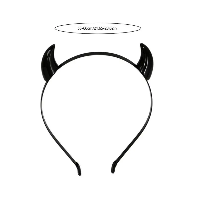 A52E Auffälliger Teufel Kopfbedeckung Cosplay Anime Halloween Party Haarband Kopfschmuck – Detail 6