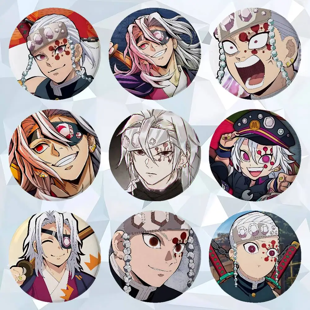 Anime Cool Tengen Uzui Cover Broschen Lustige Meme Abzeichen Modeschmuck Geschenke