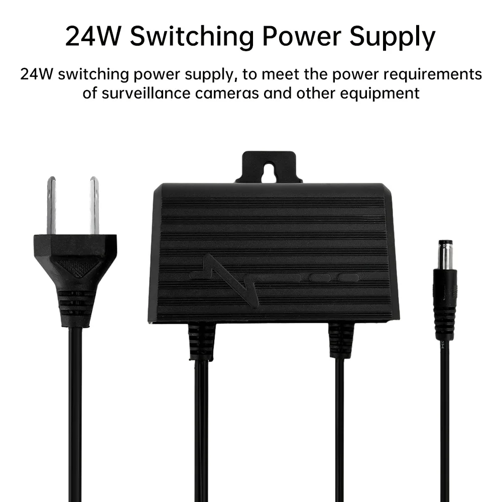 محول تزويد الطاقة لكاميرا CCTV تيار متردد 100-240 فولت إلى DC12V 2A شاحن محول قابس مقاوم للماء في الهواء الطلق 24 واط مفتاح تزويد الطاقة الاتحاد الأوروبي لنا