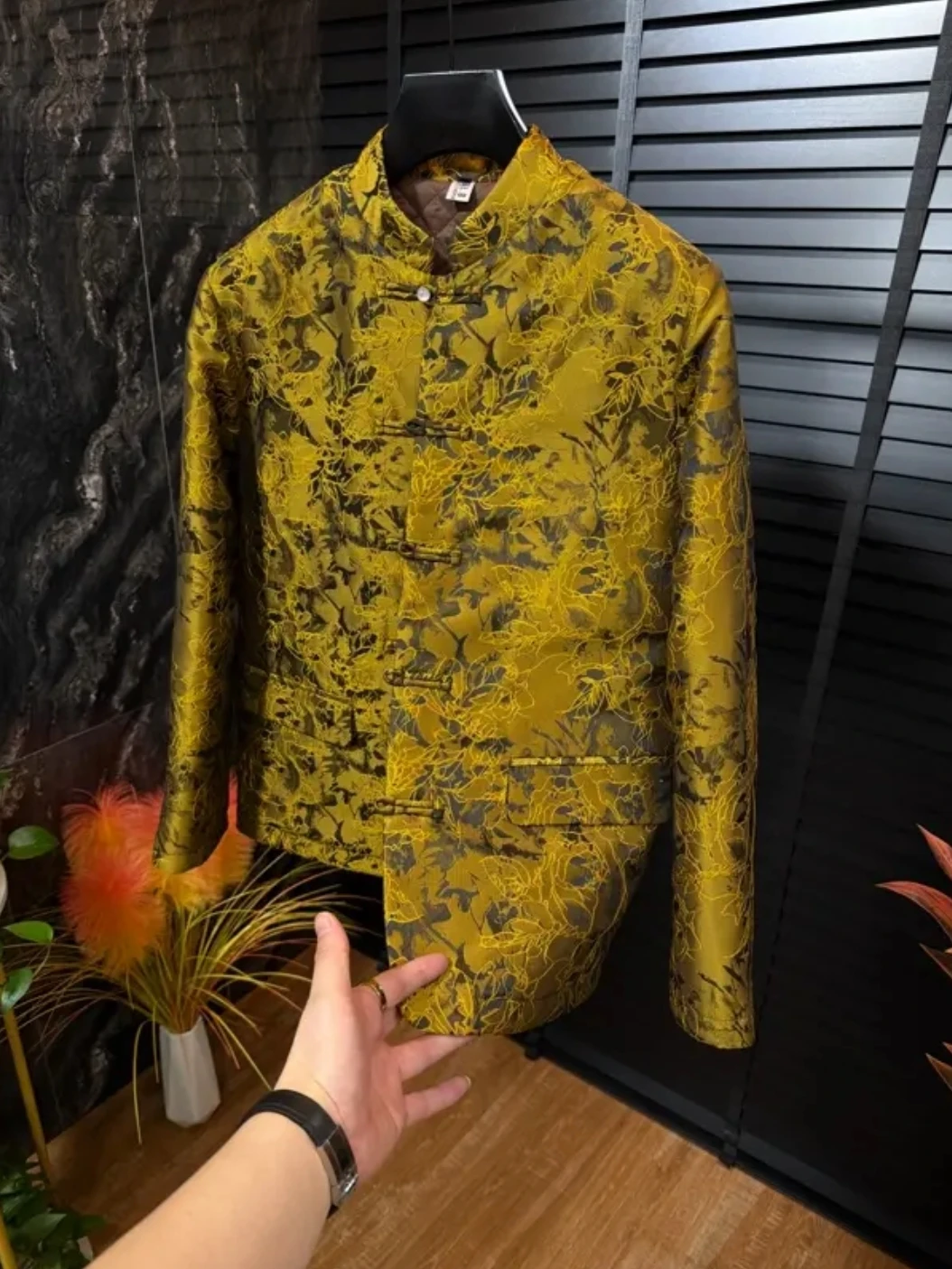 

Новая весенняя мужская куртка в стиле Тан с поясом на высокой талии, в национальном стиле, с длинными рукавами, повседневная, удобная, комфортная посадка