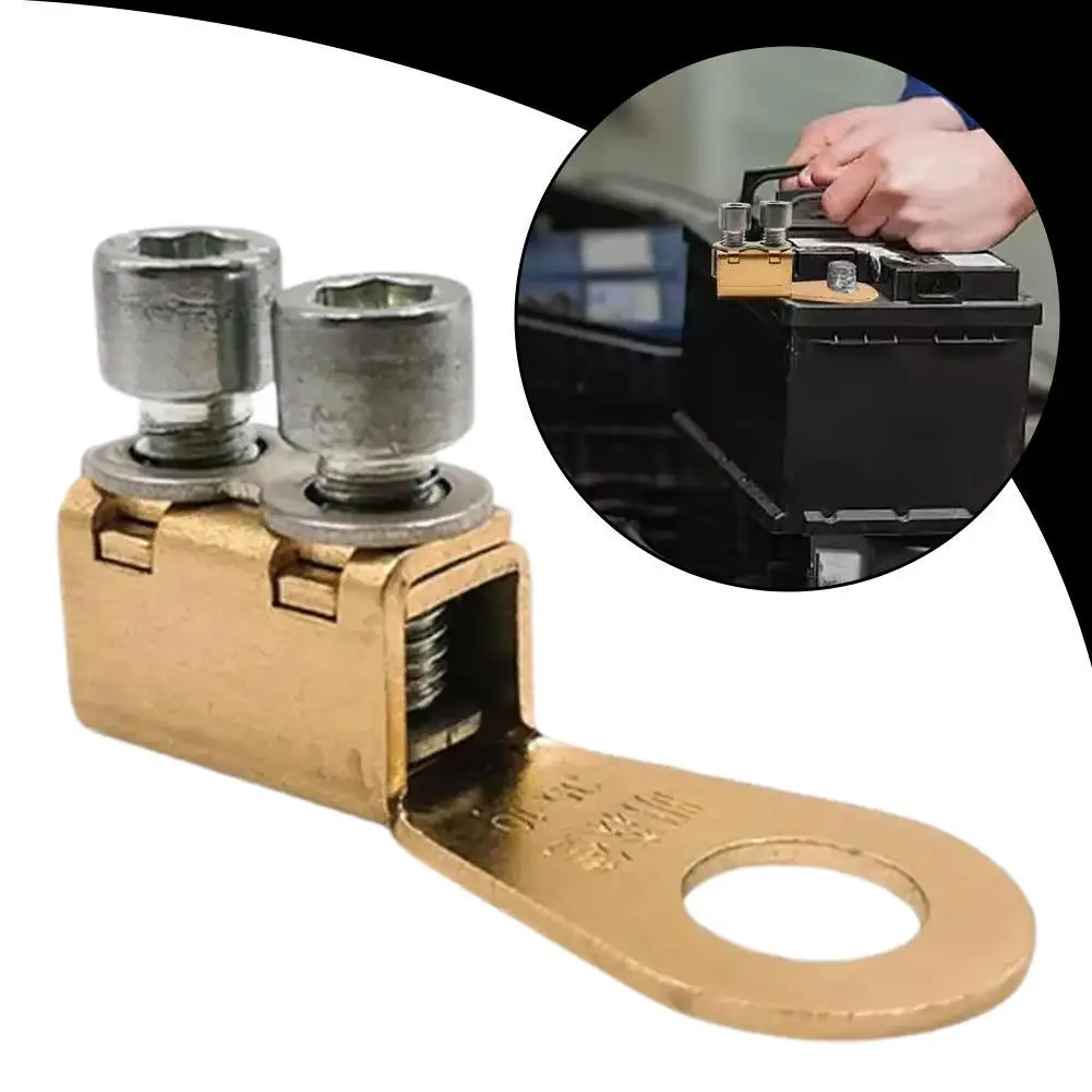 Car Battery Terminal Blocks Pure Copper Cable Ends Battery Clip Wear-Resistant Post Terminals Junction Block Car Accessories