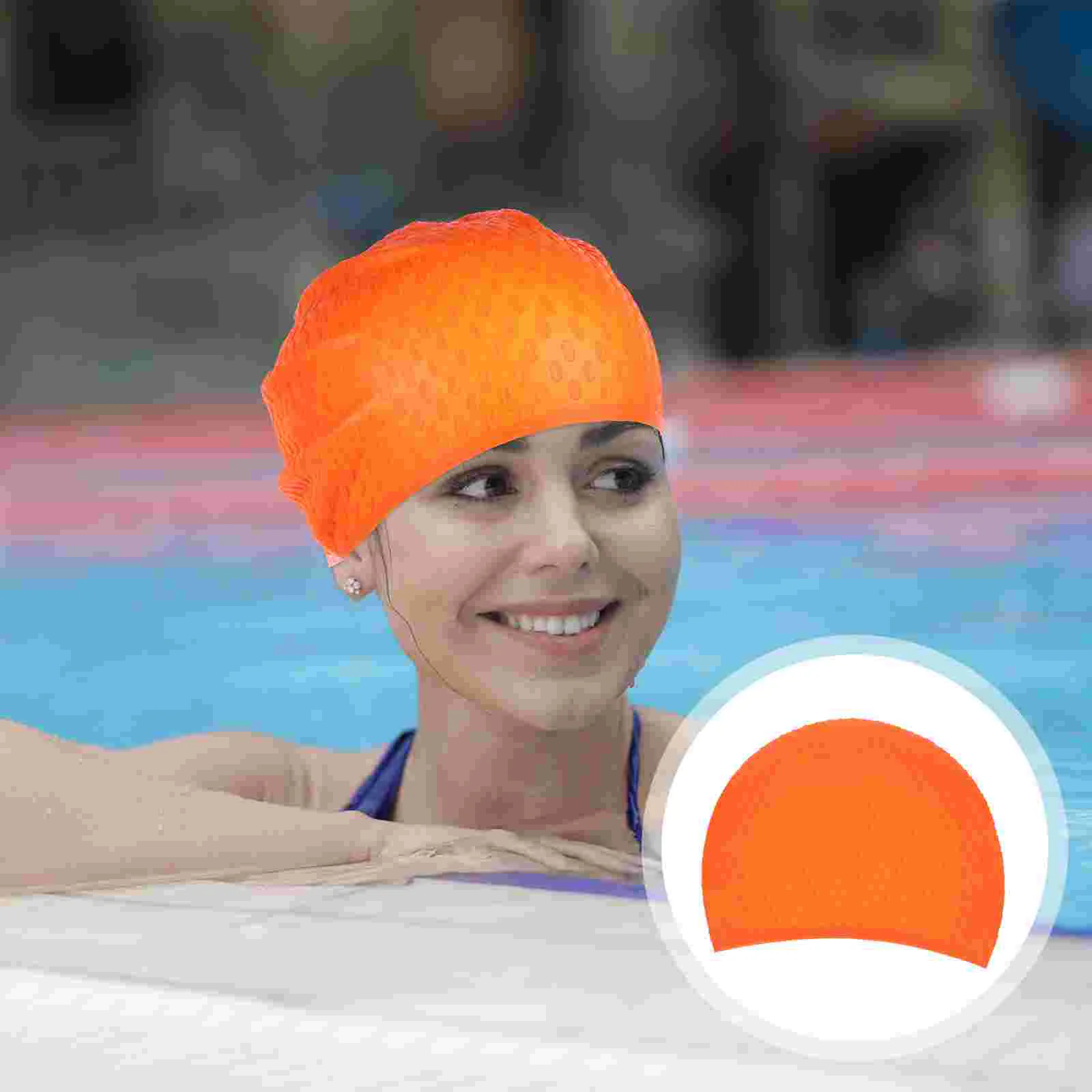 

Kids Swim Accessories Baby Hat Silicone Swimming Cap For Men Water Proof Swimmers Child