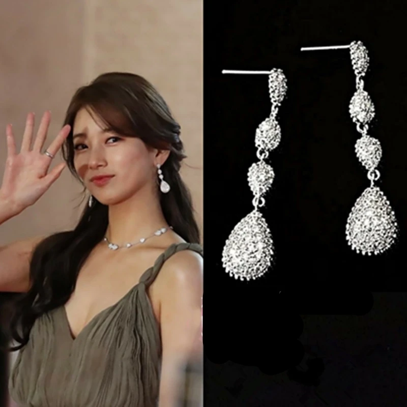 27styles Anna New Suzy Bae vagabond Drama TV Korean Earrings For Women Fashion Girls 배가본드 배수지