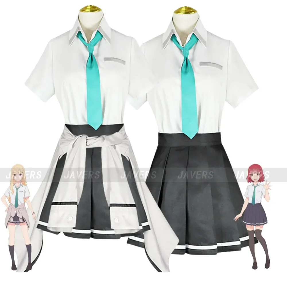 

Anime Days with My Stepsister Ayase Saki Cosplay Costume Shirt Skirt JK School Uniform Set Woman Carnival Party Sailor Suit