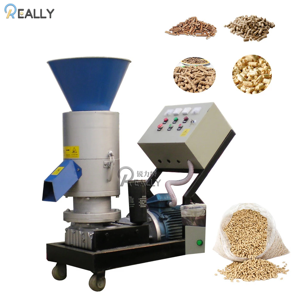 المهنية آلة تكوير صغيرة محمولة جرار الخشب الكتلة الحيوية القش بيليه مطحنة