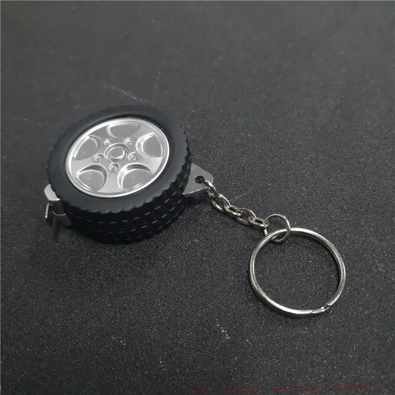 sublimation blank Small tyre tape measure ruler keychains key ring length 1M  consumables 20pcs/lot