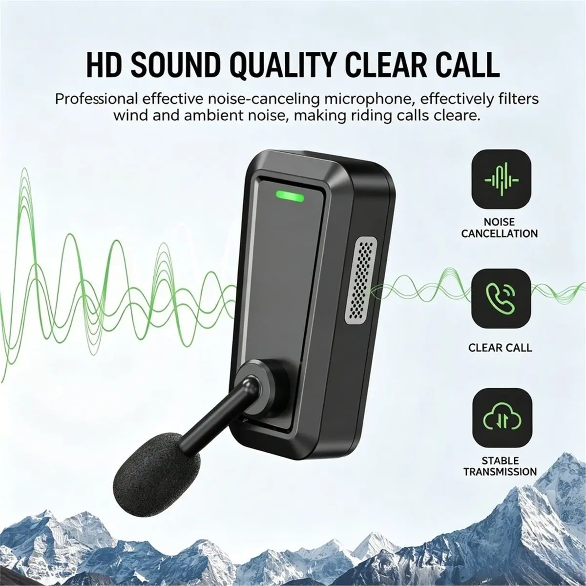 B72ABG C10 Outdoor Cycling Bike Wireless Bluetooth Music Sharing Earphones Climbing Helmet Intercom Headset with Noise Earphone