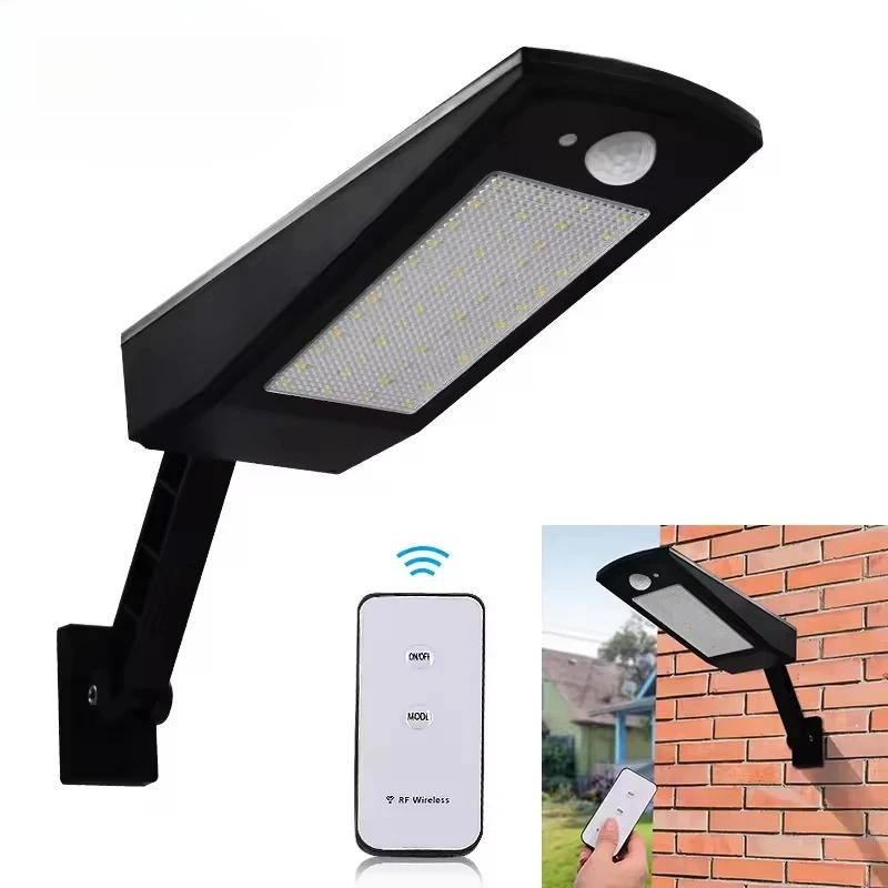 Solar Wall Lamp Outdoor Human Body Induction 48LED Landscape Garden Small Street Lamp Lighting Super Bright Adjustable Angle