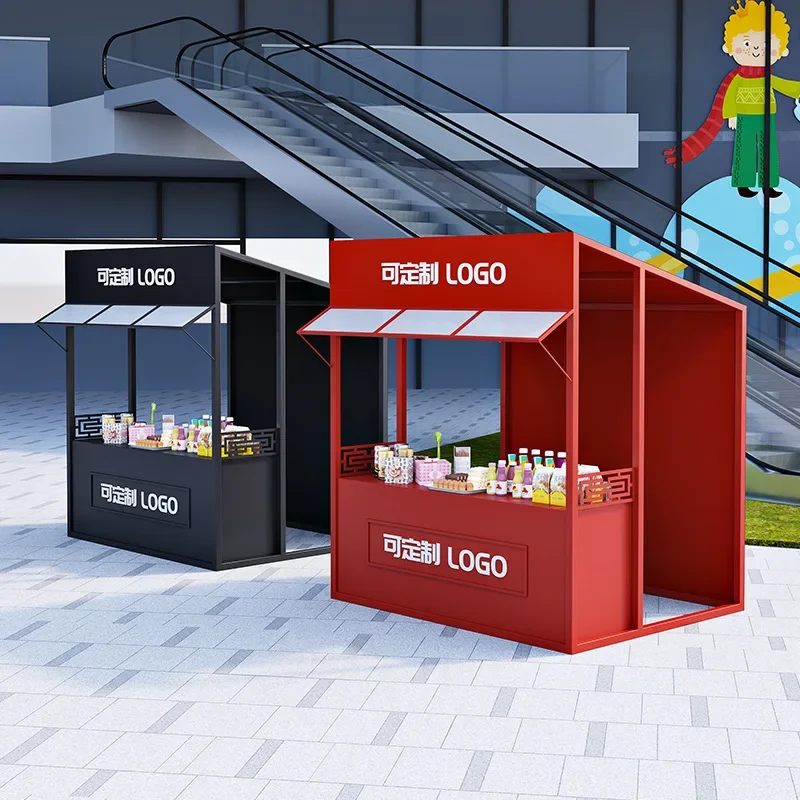 Scenic outdoor night market stall, shopping mall supermarket iron art activity shed market stall