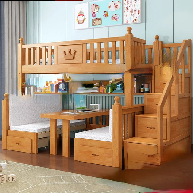 子供用ベッド,2階建ての子供用ベッド,大人用二段ベッド - AliExpress