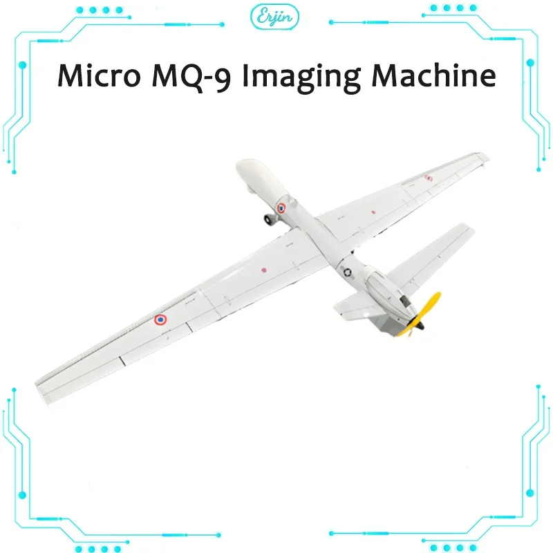 Mini model Mq-9 wewnętrzny i zewnętrzny elektryczny pilot mały samolot ozdoba na biurko Diy obraz ze stałym skrzydłem prawdziwa maszyna