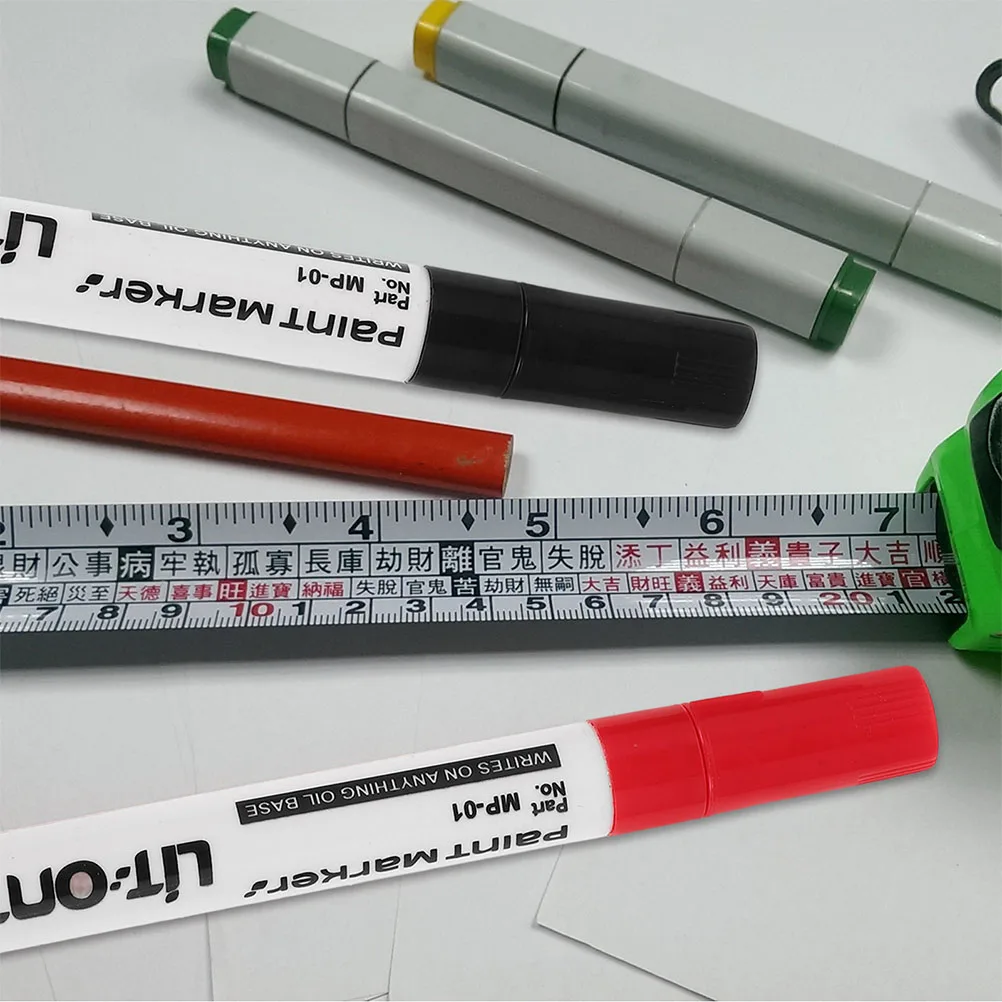 

3pcs Waterproof Paint Pen Oil Based Marker Fine Tip Monument Graffiti Writing Tool For Metal Plastic Wood Diy Repair Project