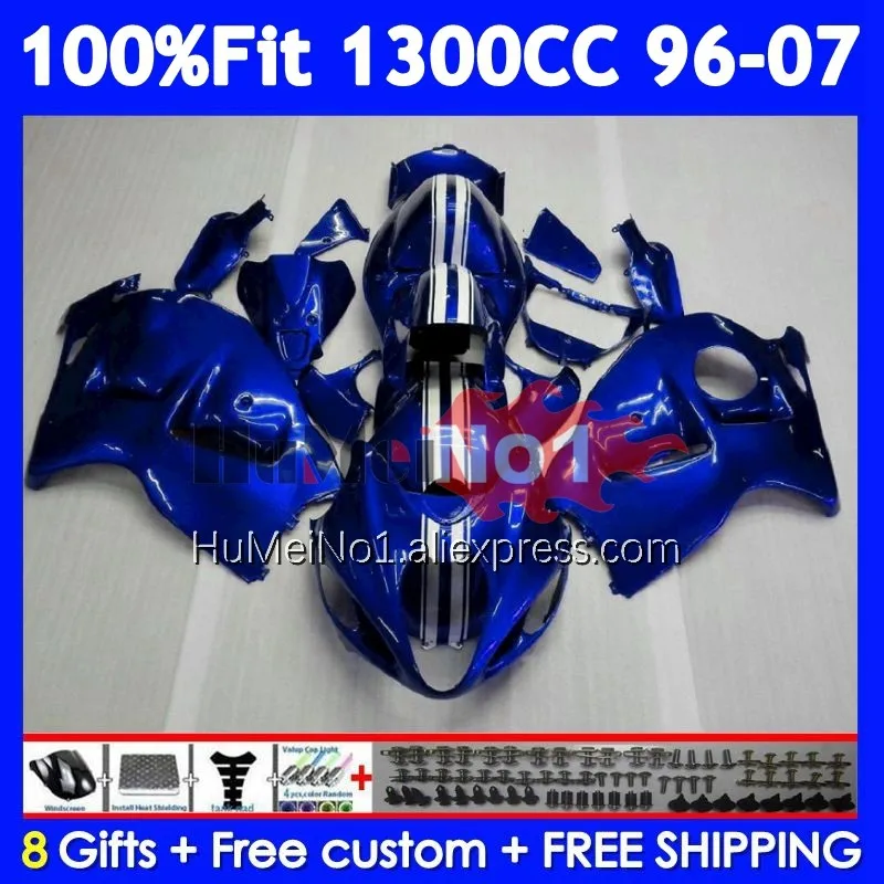 Fairing For SUZUKI GSXR 1300 CC Hayabusa GSXR-1300 126No.93 GSXR1300 96 97 98 99 00 01 2002 2003 2004 Pearl blue 2005 2006 2007