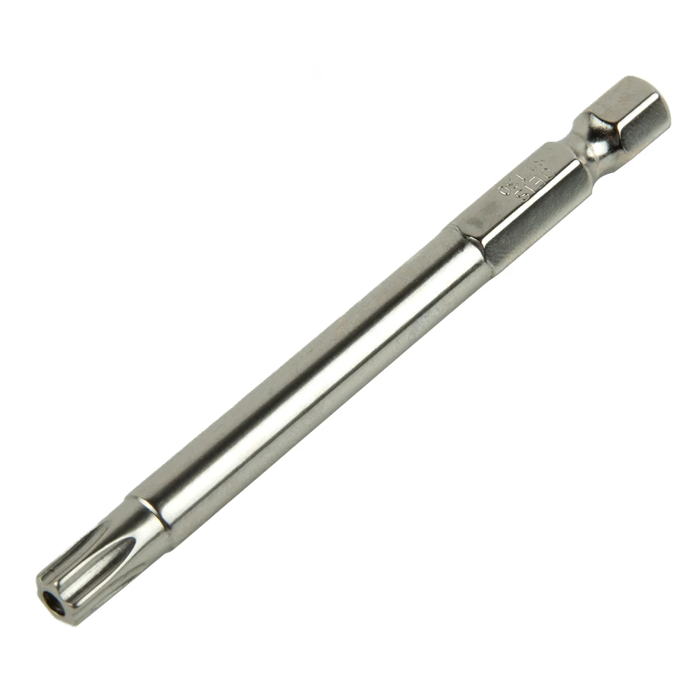 1 szt. 75mm pusta wkrętak Torx 1/4 Cal uchwyt sześciokątny głowica magnetyczna końcówka do śrubokrętu Torx6T7 T8 T9 T10 T15 T20 T25 T27 T30 T35