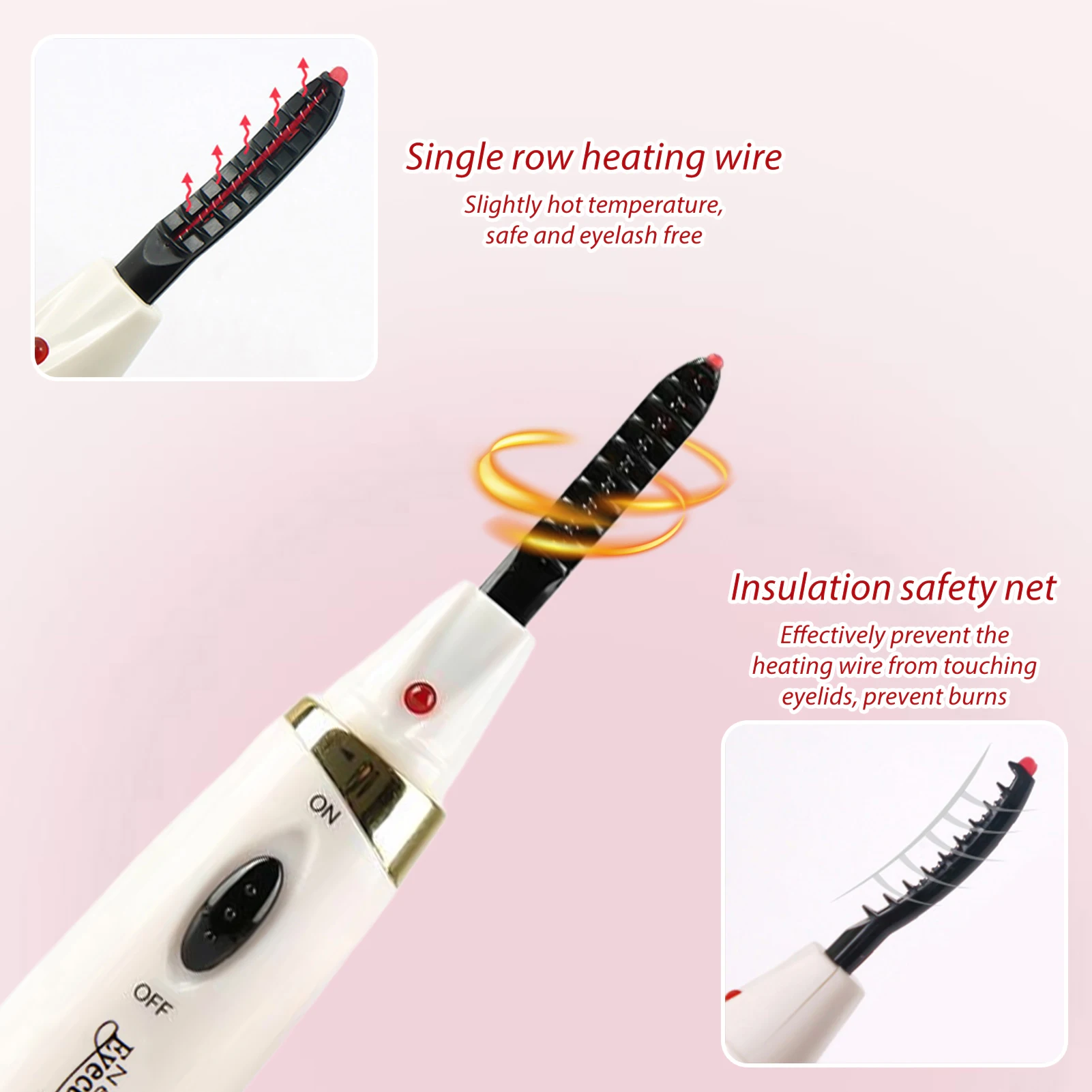 Podgrzewana zalotka do rzęs dla kobiet Mini elektryczna zalotka do rzęs Prezent na Dzień Matki, Święto Dziękczynienia