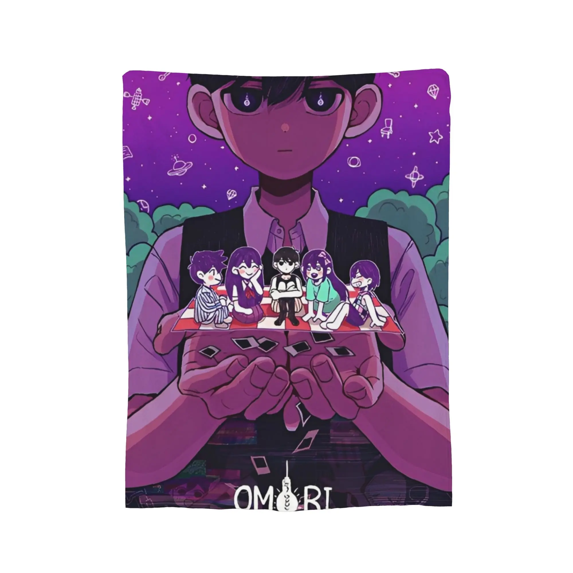 Omori Funny Video Games Throw Blanket for Couch  Soft Fuzzy Plush Blanket 50x60 Inch Multi-size Bedspread for All Seasons