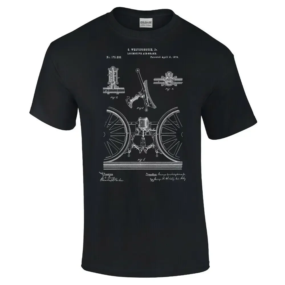 Fashion Locomotive Train Air Brake Shirt Engineer Gift Train Conductor Railway Worker Tees