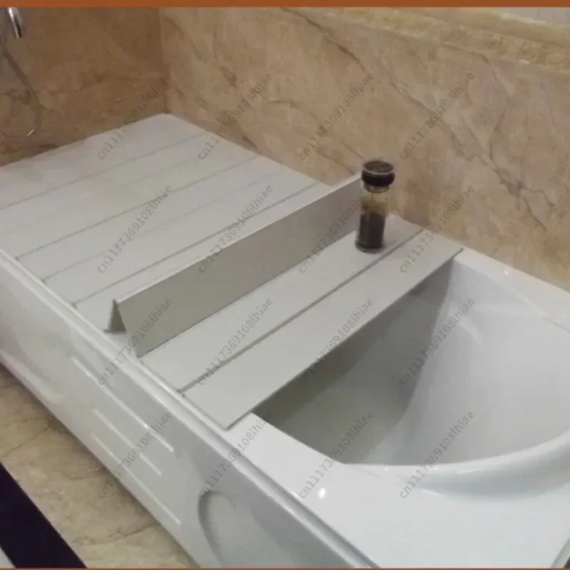 No Punching Foldable Bathtub Cover Waterproof Dustproof Board Bathroom Spa Bathtub Shelf