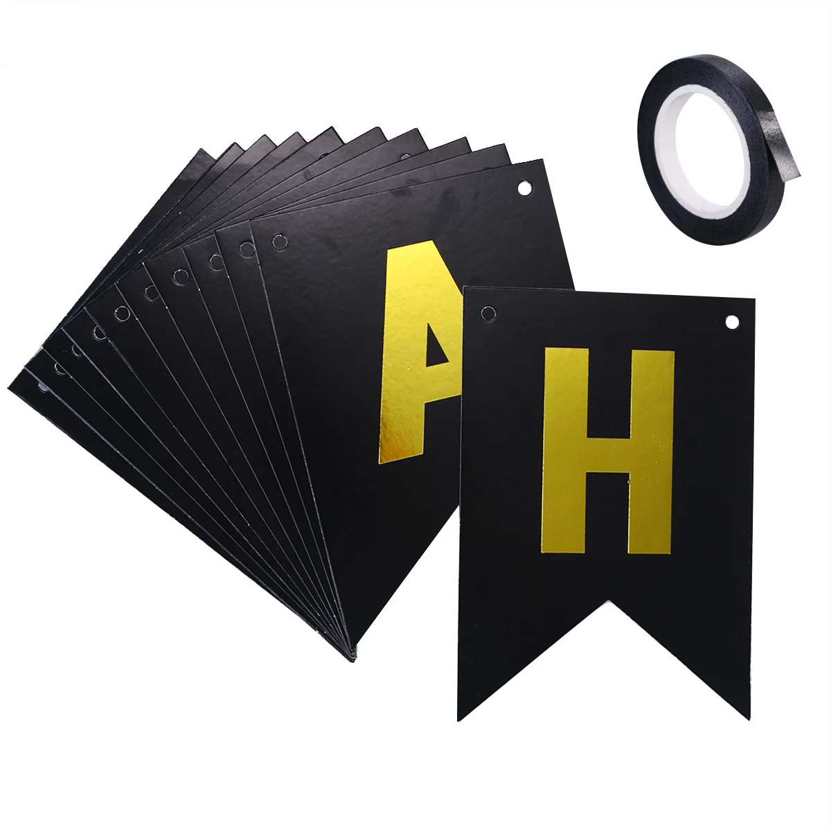 

23 pcs Happy Birthday Kit 10 Rubber 30 Inch Foil Number Balloons 18 Inch Star Balloons Bunting Banner Party Supplies For