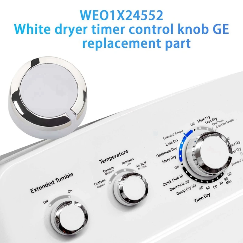 4Pcs WE01X24552 Dryer Timer Control Knob Replacement Fits For GE General Electric AP6026722, 4396547,PS11736611