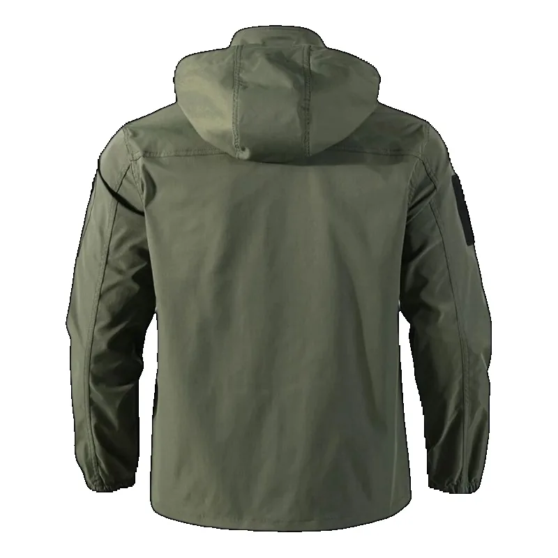 Men's Waterproof Tactical Sets Spring Autumn Detachable Hat Outdoor Hiking Workwear Combat Training Hunting Military Suit Men view 2