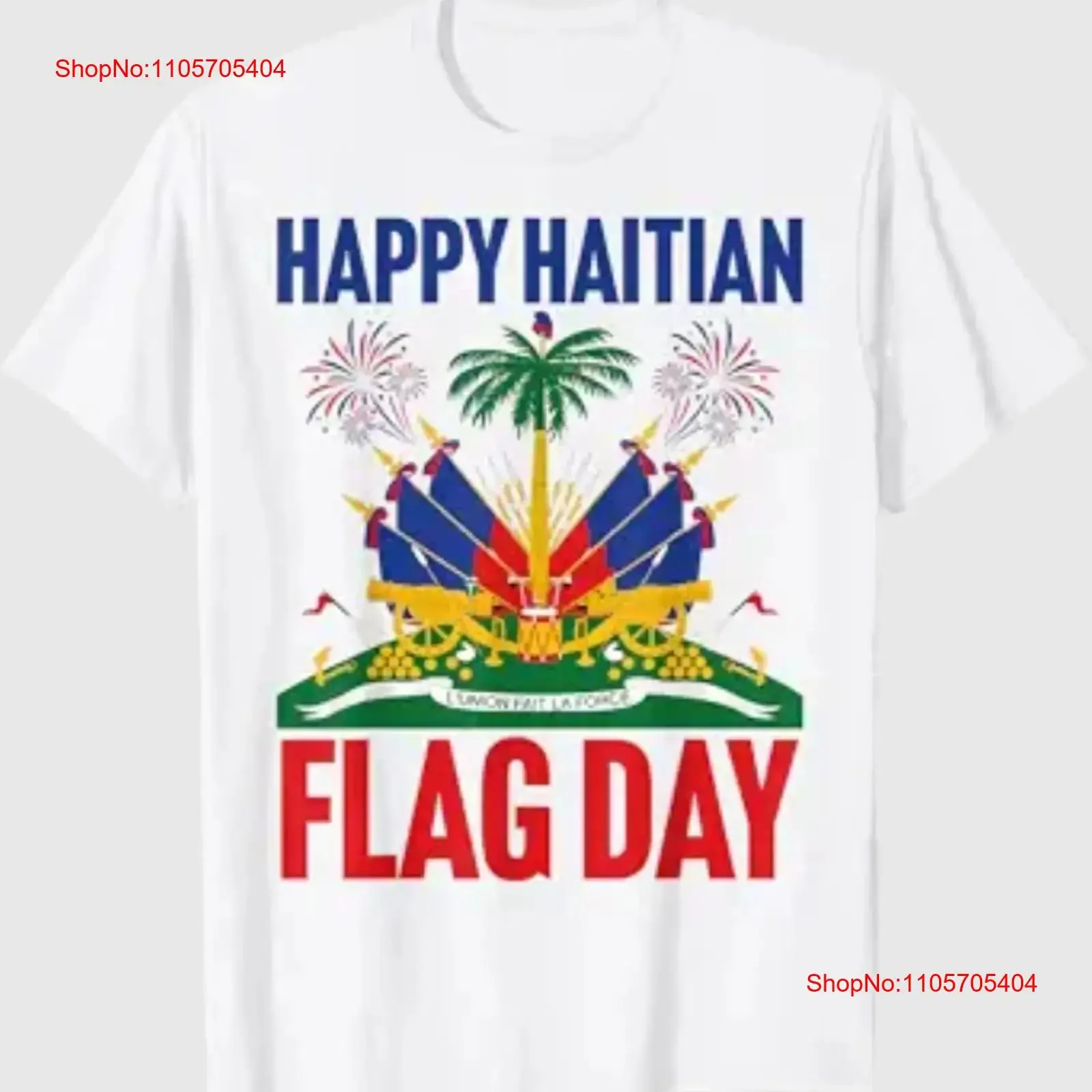Happy Haitian Flag Day Outfit Proud Haiti T Shirt long or short sleeves vintage Washed Stretched Casual Unisex Soft graphic