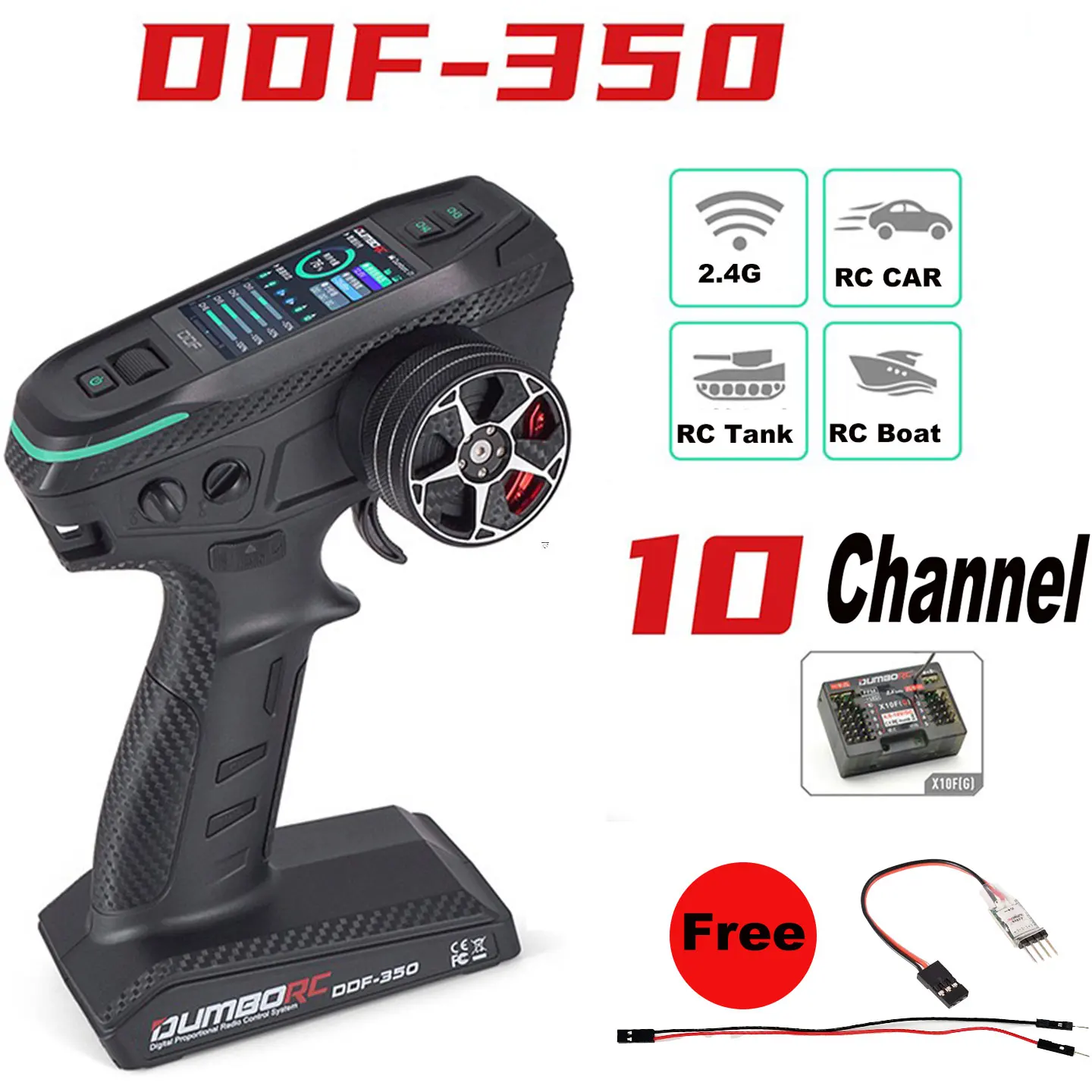 DUMBORC X6 6CH 2.4G RC Radio Controller Transmitter with X6F X6DC Receiver DC LED Set for MN-90 Rc Car Boat Tank RC Vehicle | PH
