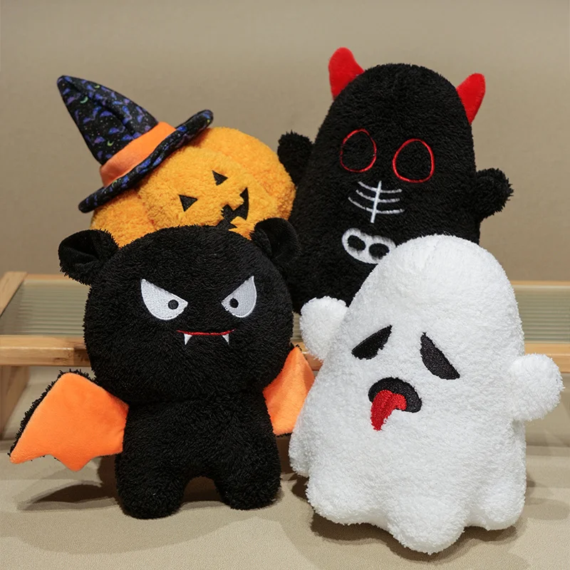 New 20cm/7.8in Cute Funny Halloween Bat Pumpkin Ghost Devil Plush Toy Decoration Party Halloween Gift Children's Birthday Gift