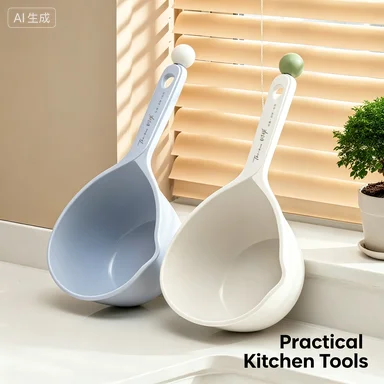 Cuchara para agua de cocina, cuchara de plástico engrosado, cuchara de lujo ligera, cuchara para champú infantil, para verter líquidos