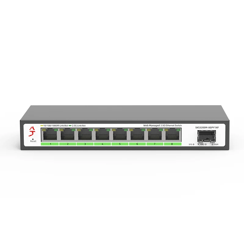 Imagem -04 - Switcher de Rede Ethernet Xikestand Hub Uplink Internet Splitter Plug And Play Fanless l2 Simples Portas 2.5g 10gb