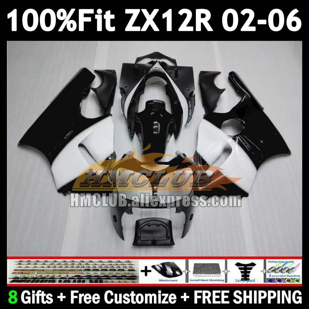 

Впрыск для KAWASAKI NINJA ZX 12R 12 ZX-12R 2002 2003 2004 2005 2006 177No.22 1200CC ZX12R 02 03 черный запад 04 05 06 Обтекатель