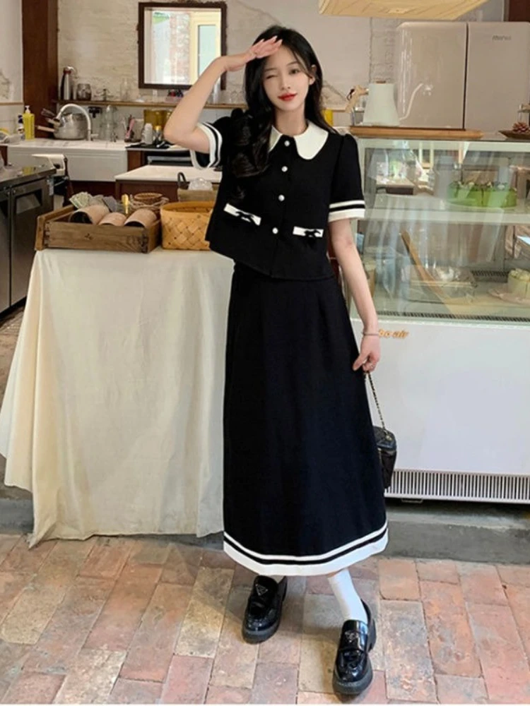 

2 Pieces Skirt Sets for Women Large Size Elegant Long Casual Full Co Ord Summer Fashion 2025 Clothing Luxury Woman Outfit Maxi