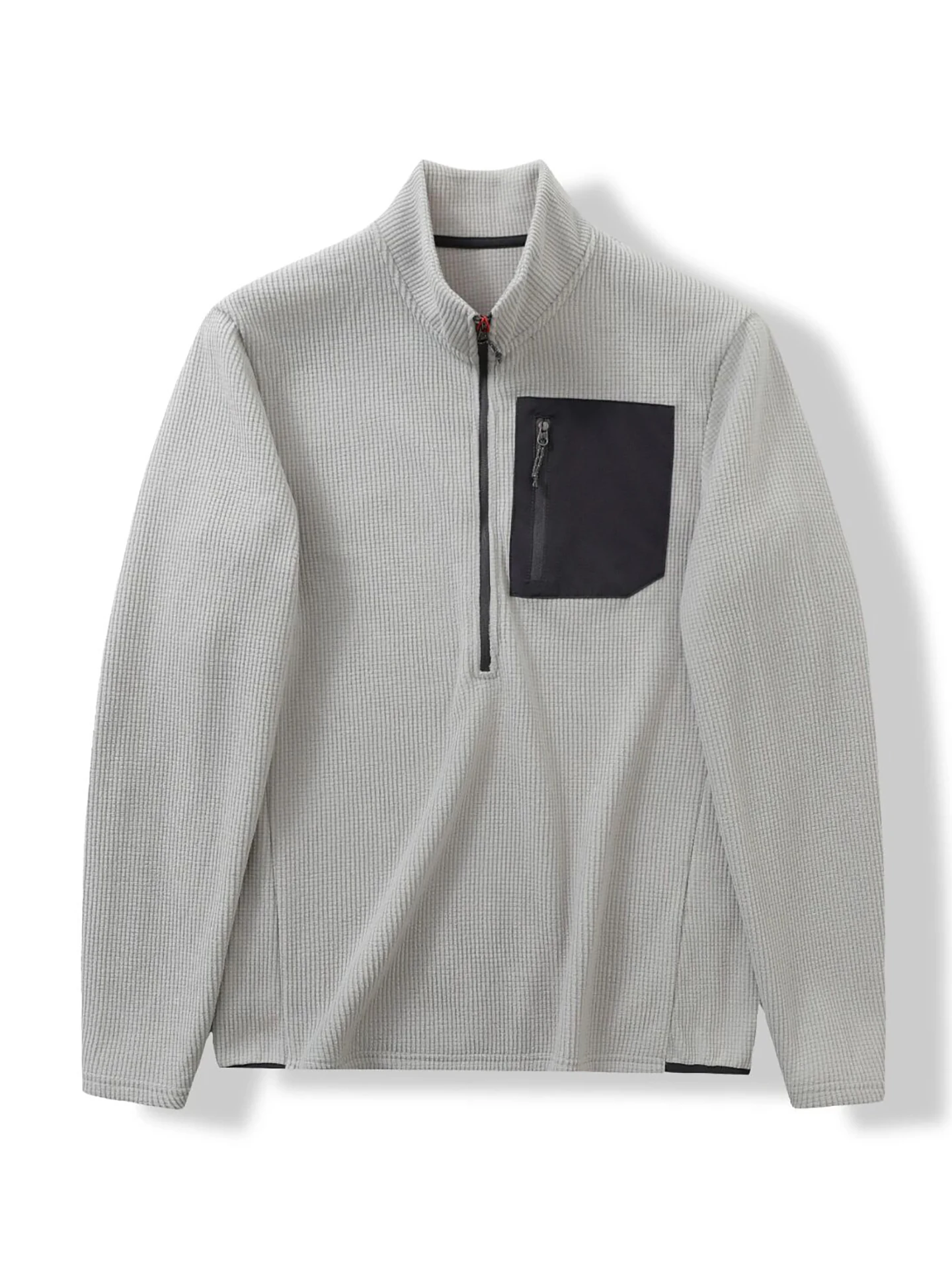 

Мужская уличная куртка-худи на молнии с длинными рукавами, средний слой, клетчатая текстура, теплая, повседневная, из полиэфирного волокна