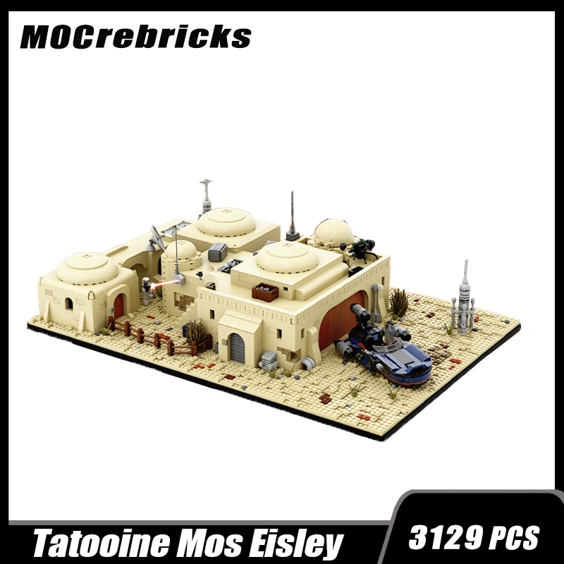 Space Movie Desert House Scene Module Hangar Port MOC Tatooines Cantina Building Block High Difficulty Model Brick Toy Gifts