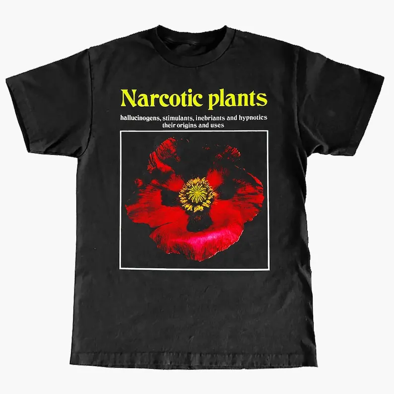 Narcotic Plants T-Shirt Combine Fun Printed Shirt Men's And Women's Short Sleeve T-shirts