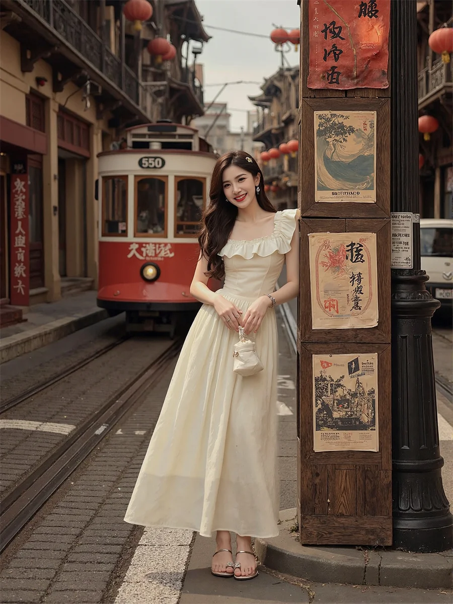 Robes de jour décontractées pour femmes, Style Preppy, col en v, coupe basse, décolleté en cœur, Sexy, chaude, épicée, automne