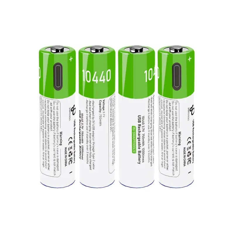 3.7V 10440 Battery 380mAh Top Button 10440 Rechargeable Lithium Battery AAA Rechargeble li-ion batteries With AAA Case