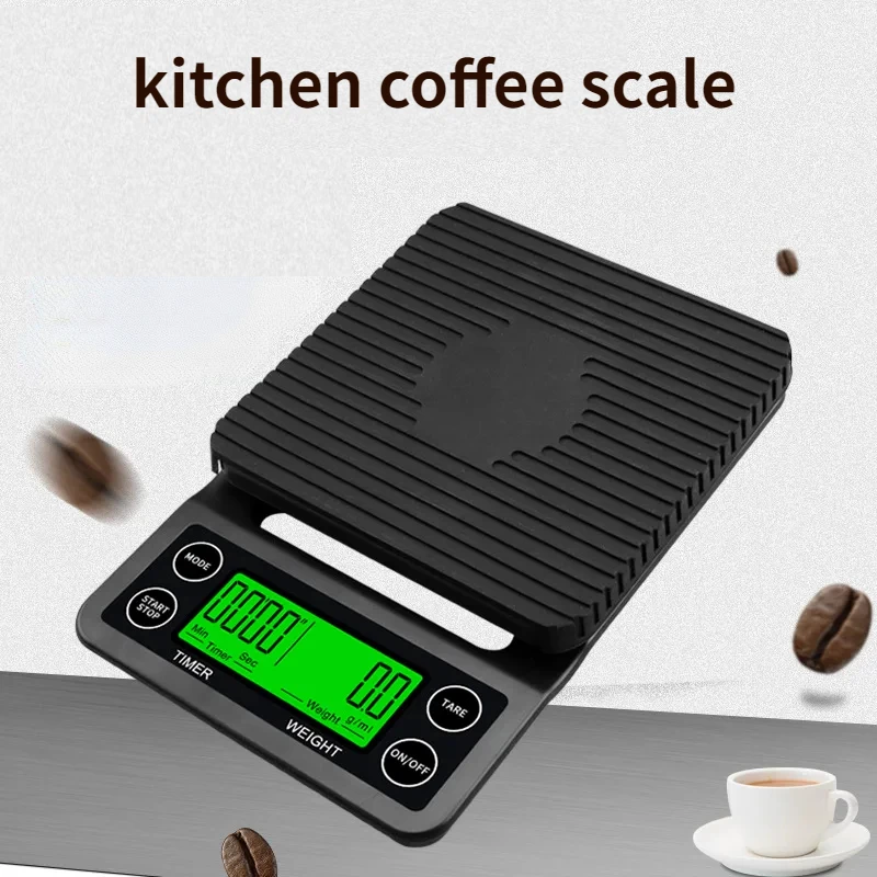 Precision Drip Coffee Scale Coffee Weighing 0.1g Drip Coffee Scale with Timer Digital Kitchen Scale High Precision LCD Scales