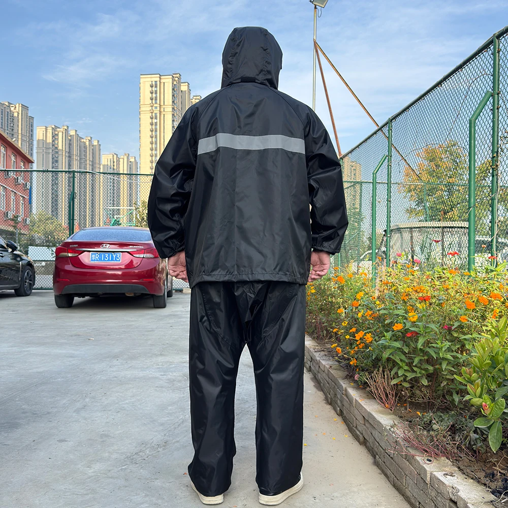 بدلة مطر للدراجات النارية مقاس - مراجعة Motorcycle Rain Suit 2 Piece وسعره