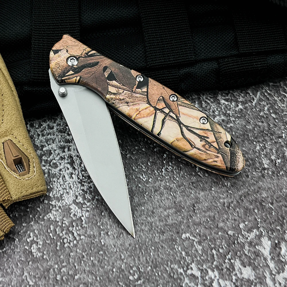 التخييم الصيد المحمولة متعددة الوظائف سكين في الهواء الطلق بقاء 420 الصلب مقبض للطي شفرة سكين التنزه الصيد أدوات EDC