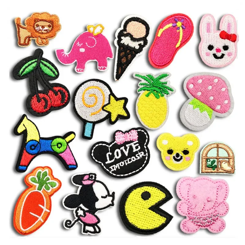 Cartoon Sweet Patch for Clothing Iron on Jacket Cute Children Baby Sticker Clothes Sewing Applique Embroidery Handmade DIY JOD