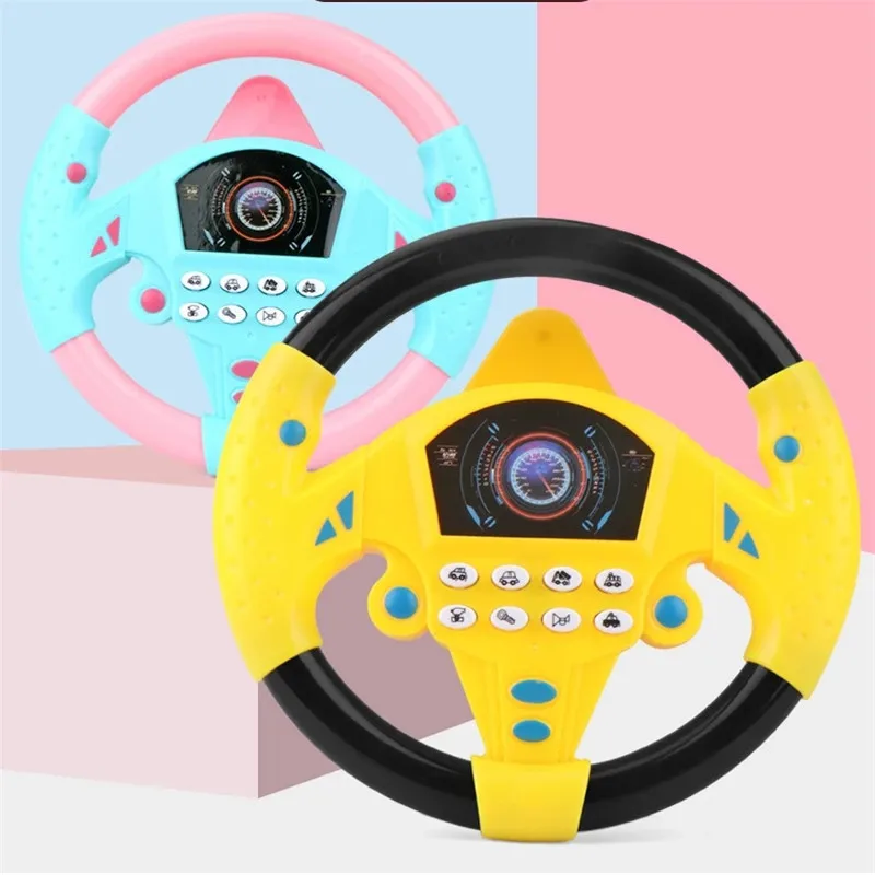 Co pilot-simulador de volante montado en coche, rotación de 360 grados, simulación de conducción, internet, celebridad, juguete de voz