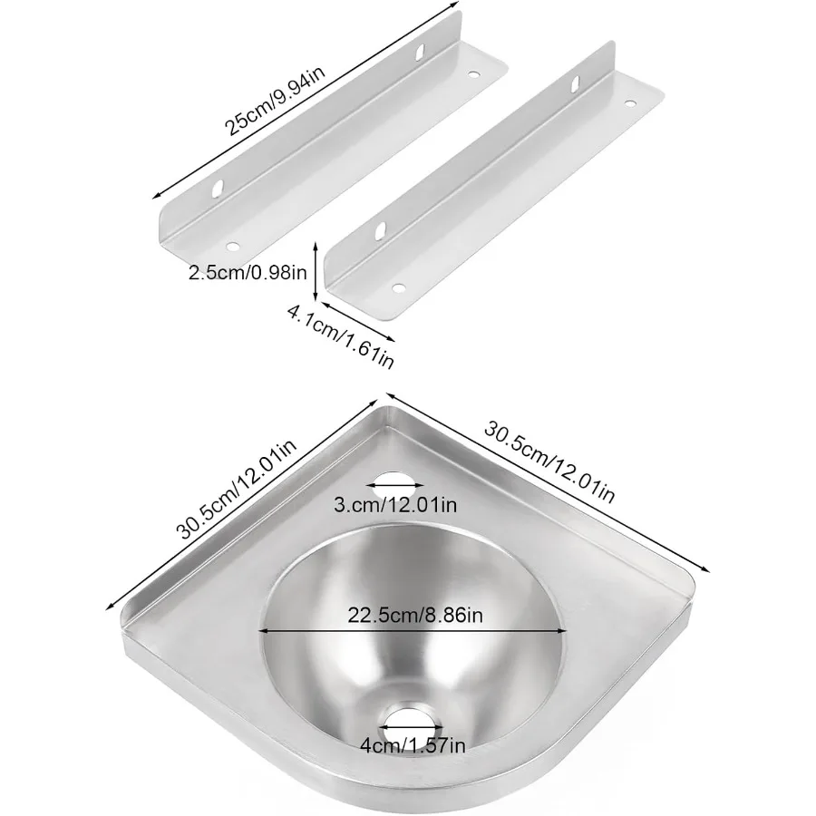 جدار فولاذي مقاوم للصدأ شنت وعاء واحد بالوعة مثلث حوض غسيل سميكة صغيرة بالوعة الزاوية للمطبخ الحمام مرحاض نمط G