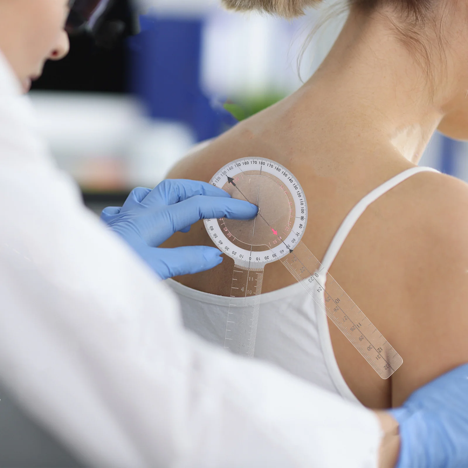 

6pcs Medical Ruler Set 12 8 Inch 6 Inch Bone Measuring Tools Angle Protractor For Range Of Motion Goniometer Measurement Kit