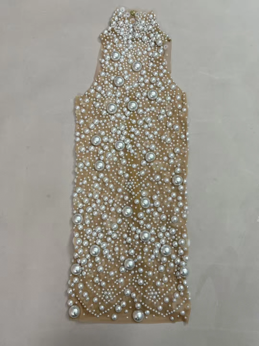 Dazhu Błyszcząca Sukienka Wieczorowa z Czystych Białych Pereł, Elegancka Suknia Balowa, Seksowna Sukienka z Siateczki, Dopasowana Sukienka na Imprezę, Sukienka na Czerwony Dywan, Modne Stroje Pokazowe