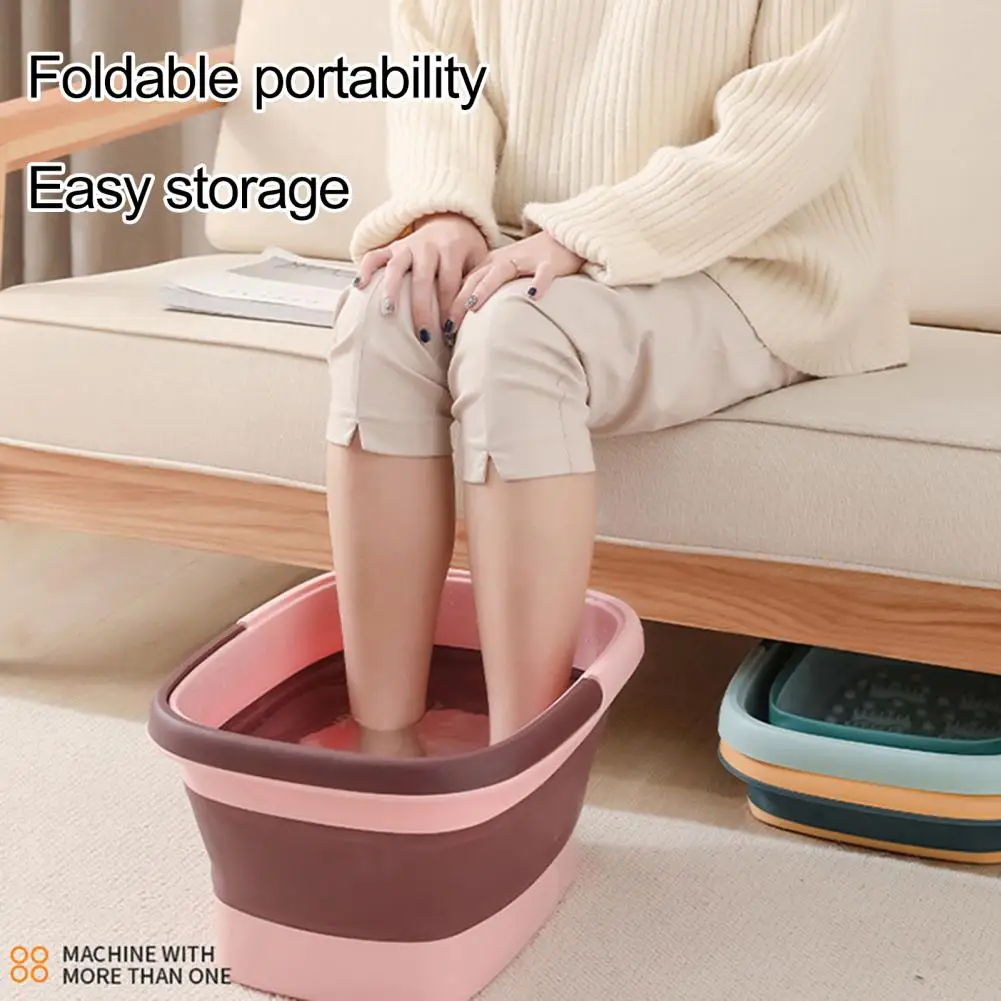 Spa Wash Basin Foot Bath Basin Capacity Foot Soaking Bath Basin with Handle Portable Massage Foot Spa Bucket for Relaxation